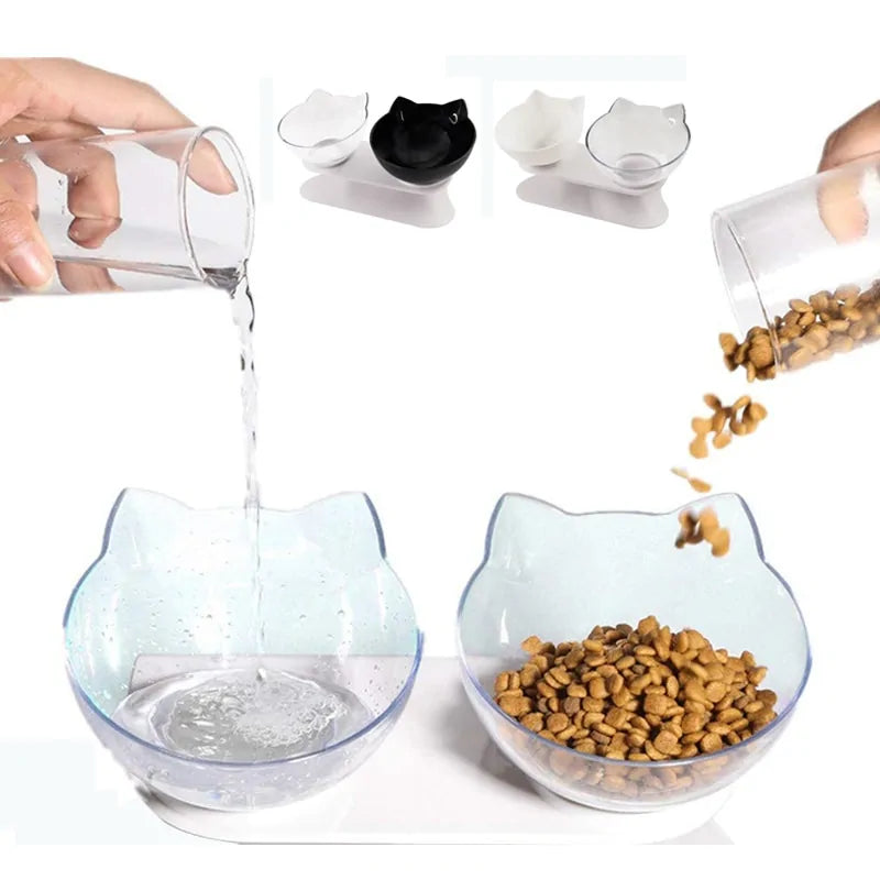 Double Pet Bowl with Raised Stand