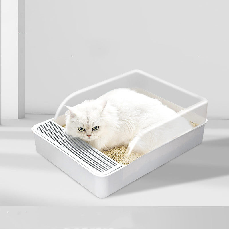 Semi-Enclosed Cat Litter Box