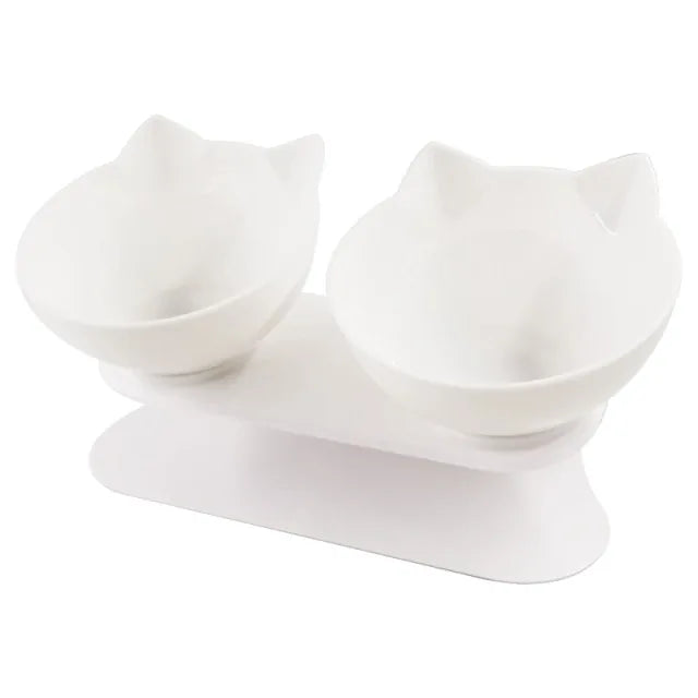 Double Pet Bowl with Raised Stand