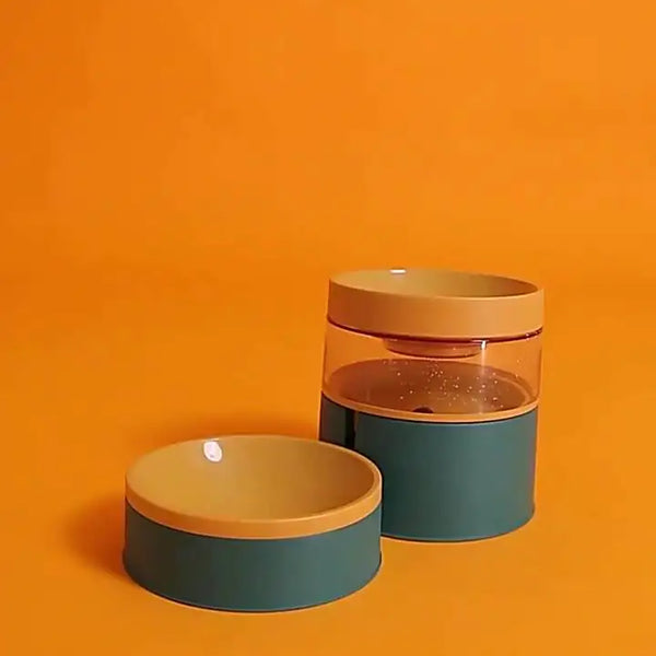 Pet Bowl w/ Water Dispenser Built-in