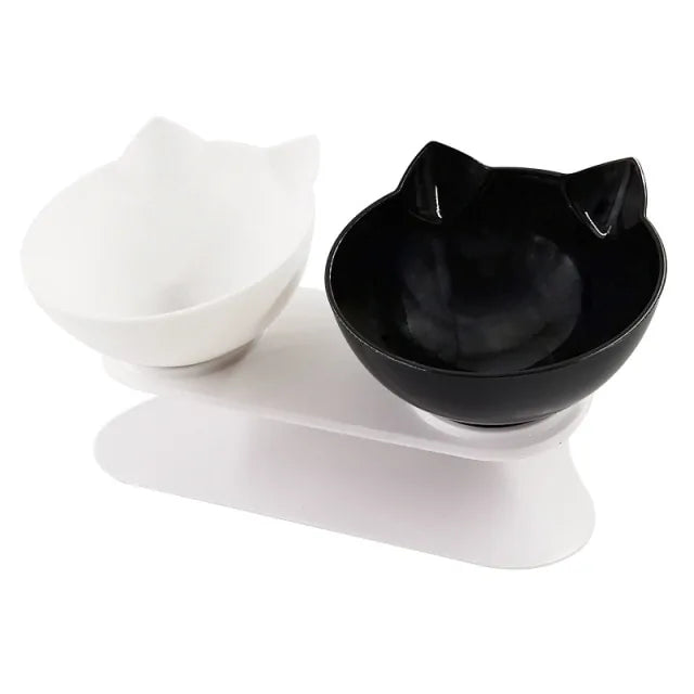 Double Pet Bowl with Raised Stand