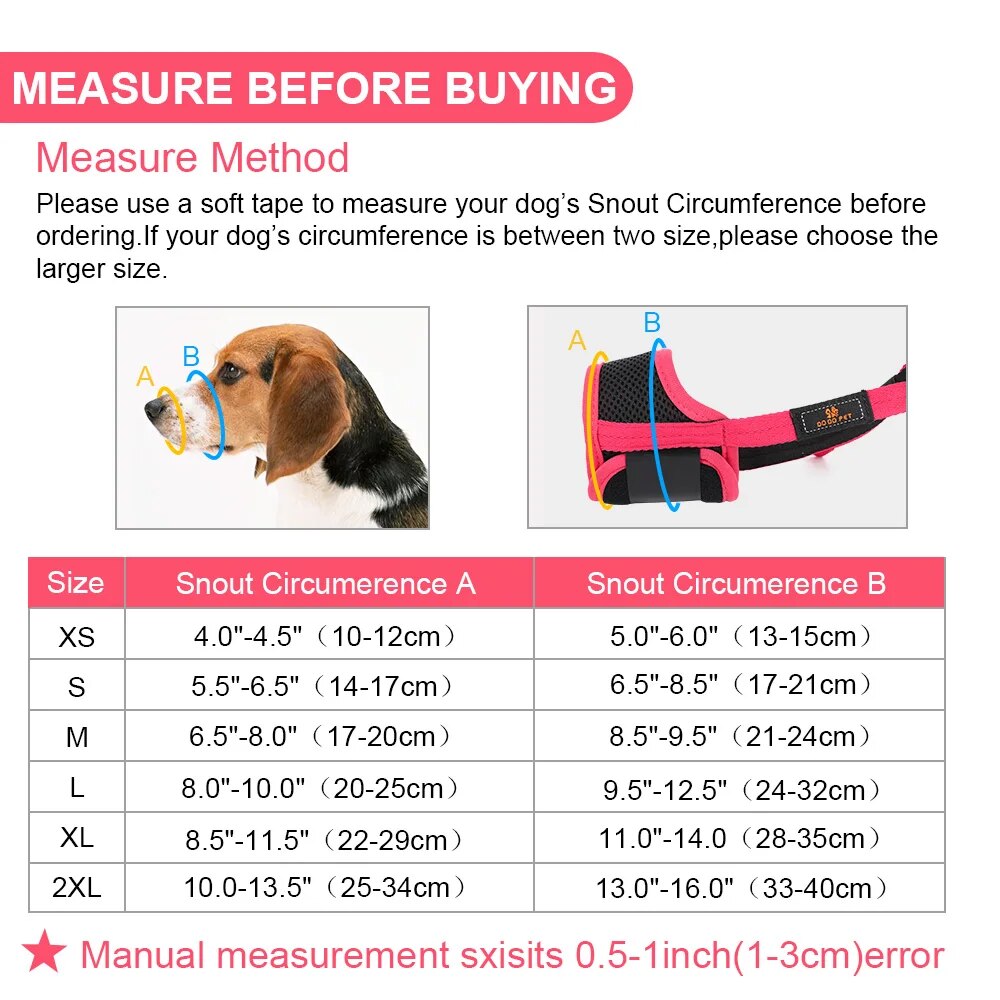 Breathable Mesh Dog Muzzle