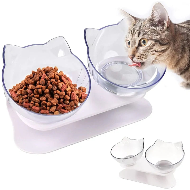 Double Pet Bowl with Raised Stand