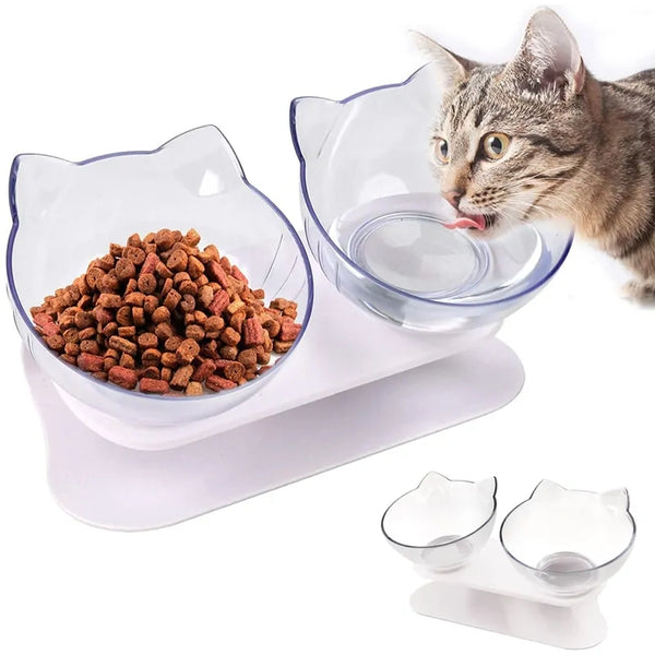 Double Pet Bowl with Raised Stand