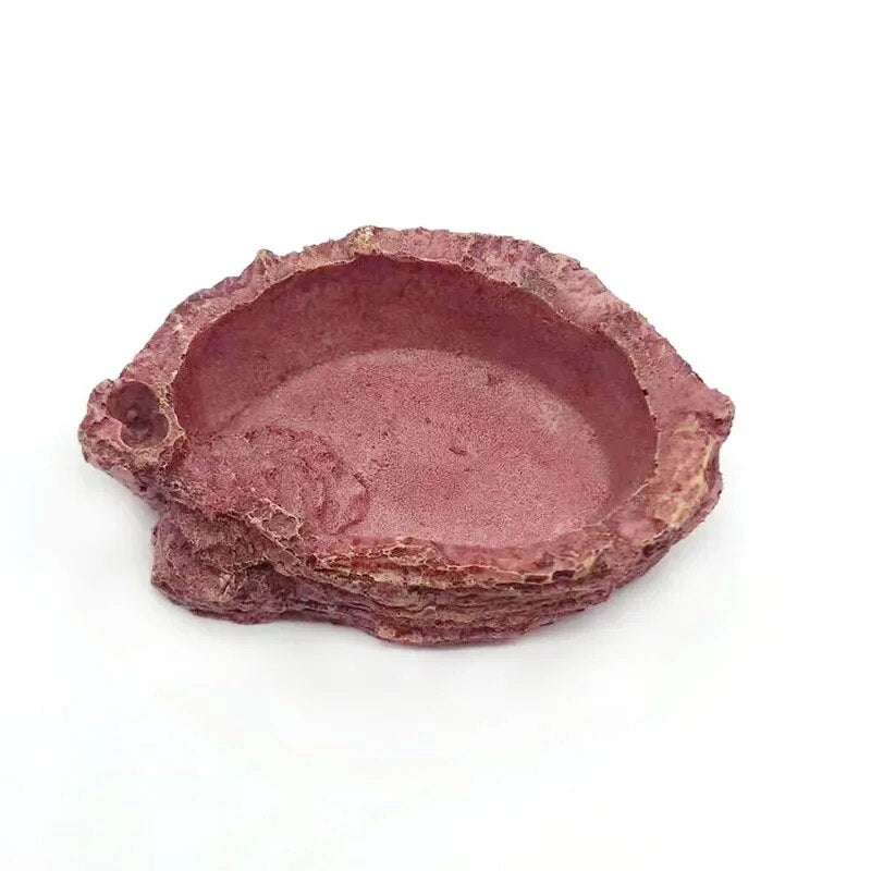 Resin Aquarium Pet Reptile Feeder Bowl Basin Food Water Pot Reptile Turtle Tortoise Scorpion Lizard Crabs Supplies