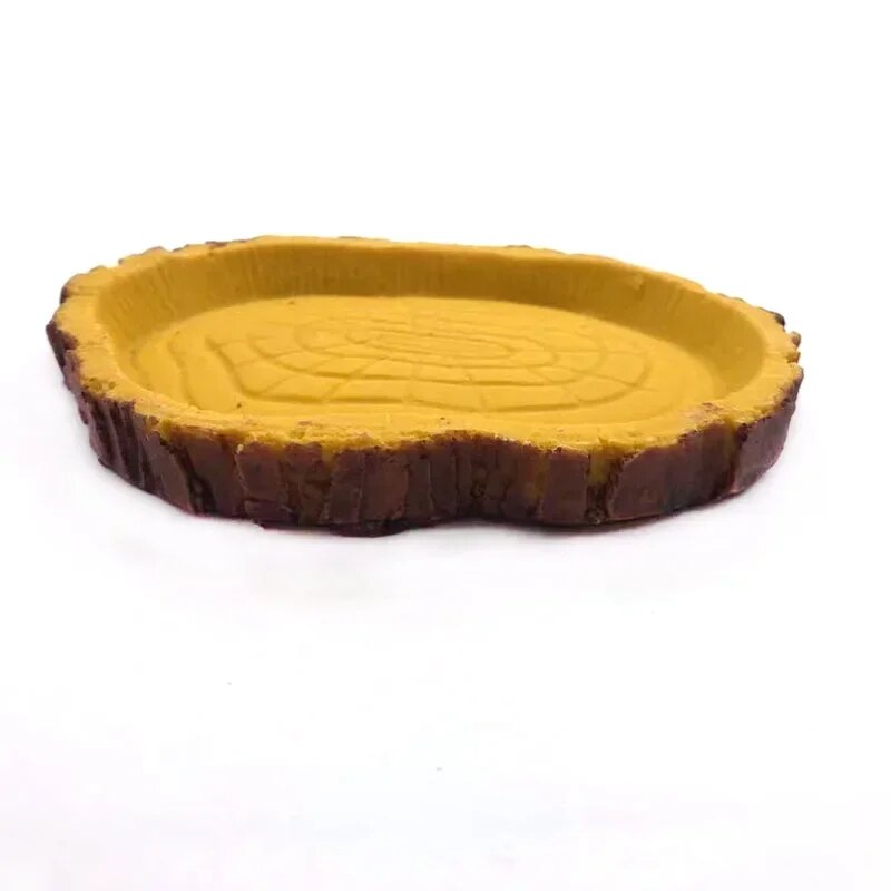 Resin Aquarium Pet Reptile Feeder Bowl Basin Food Water Pot Reptile Turtle Tortoise Scorpion Lizard Crabs Supplies