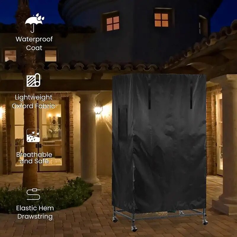 Universal Bird Cage Cover Outdoor Courtyard Breathable Parrot Cage Cover With Window Waterproof Shading Bird Protective Covers