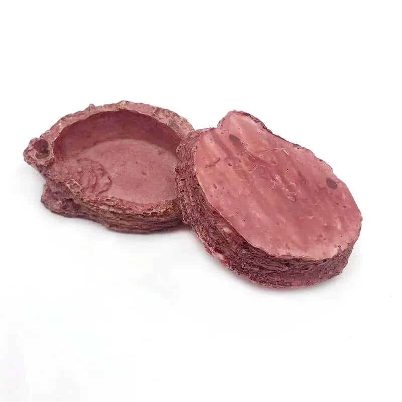 Resin Aquarium Pet Reptile Feeder Bowl Basin Food Water Pot Reptile Turtle Tortoise Scorpion Lizard Crabs Supplies