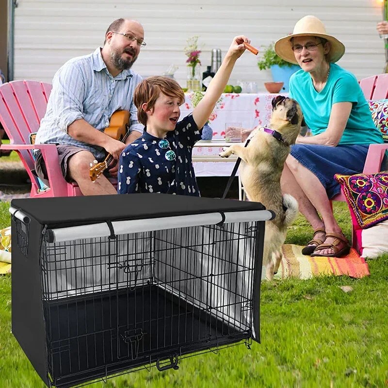 Dog Cage W/ Waterproof Cover