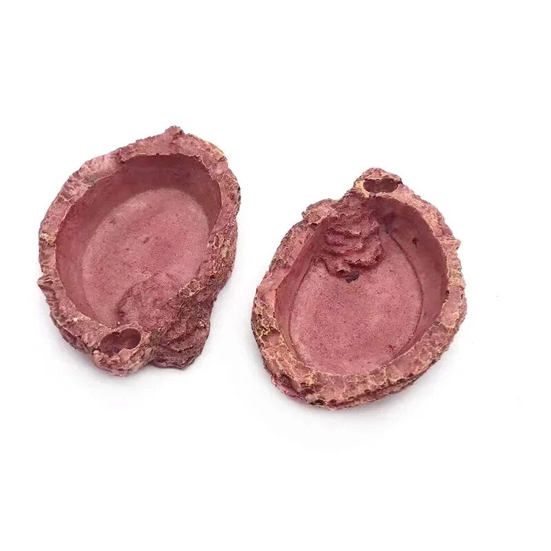 Resin Aquarium Pet Reptile Feeder Bowl Basin Food Water Pot Reptile Turtle Tortoise Scorpion Lizard Crabs Supplies