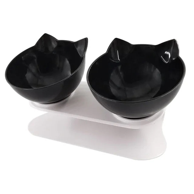 Double Pet Bowl with Raised Stand