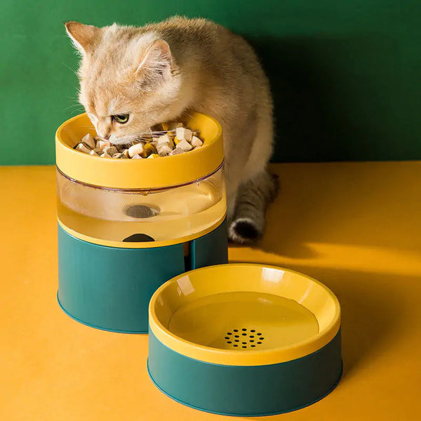 Pet Bowl w/ Water Dispenser Built-in
