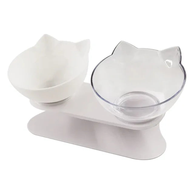 Double Pet Bowl with Raised Stand