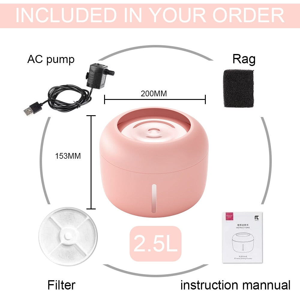 Active-Filter Water Drinking Bowl